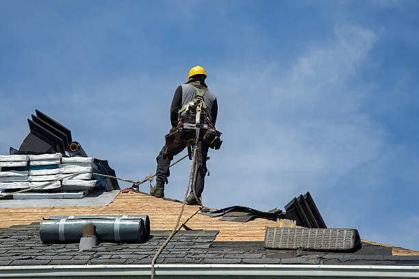 Professional Roofing technician working in Hygiene, CO
